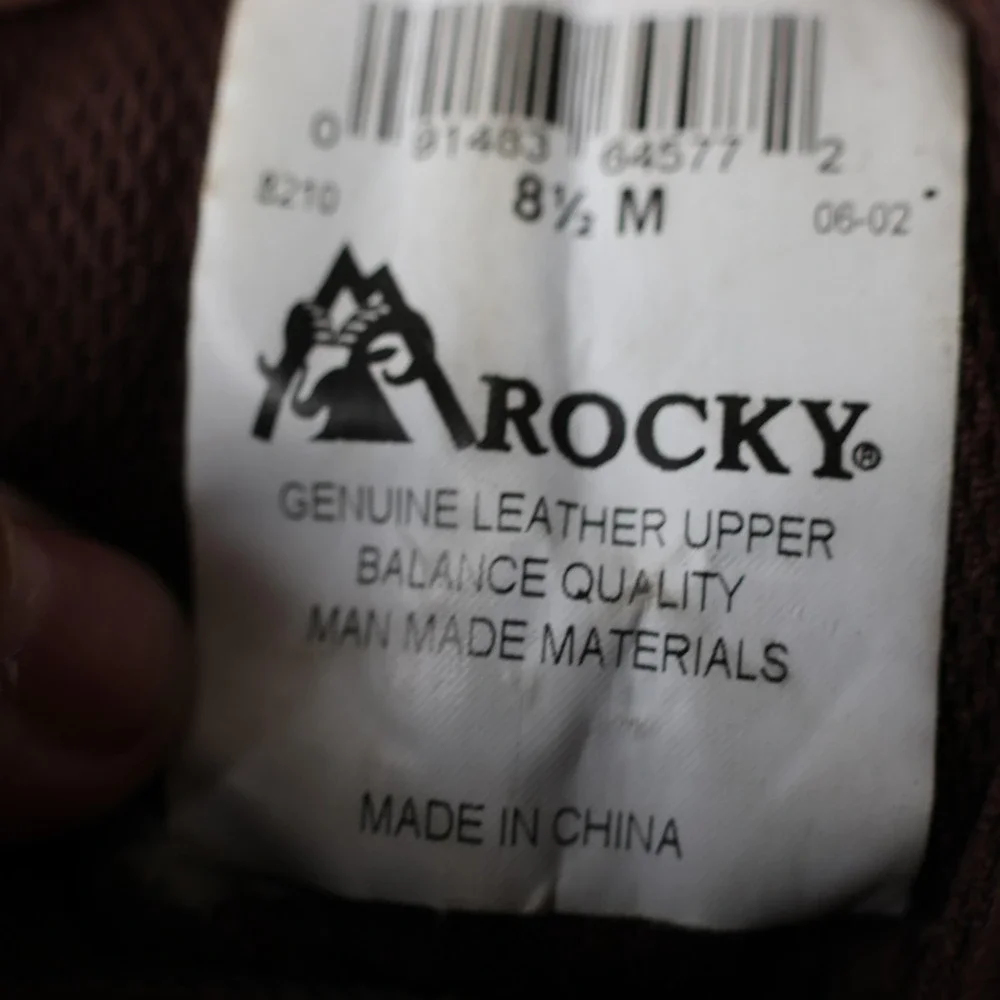 Rocky Boots Mens Size 8.5 Brown Leather Gore-Tex Vibram Work Hiking Combat